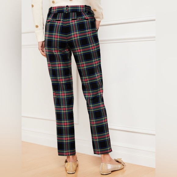 Talbots Wool Hampshire Ankle Tartan Celebrating Holiday Plaid Pants 12P money - Picture 2 of 13